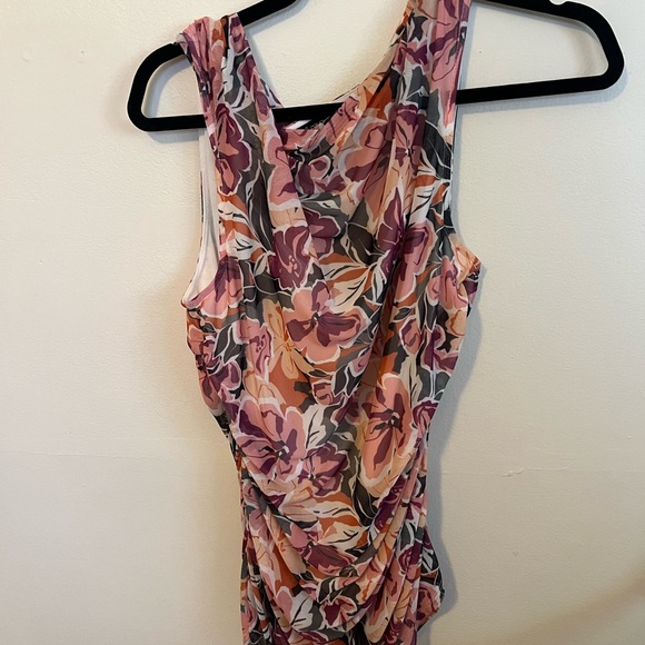 Cable & Gauge Tops - Cable & Gauge Pink and Orange Floral Top